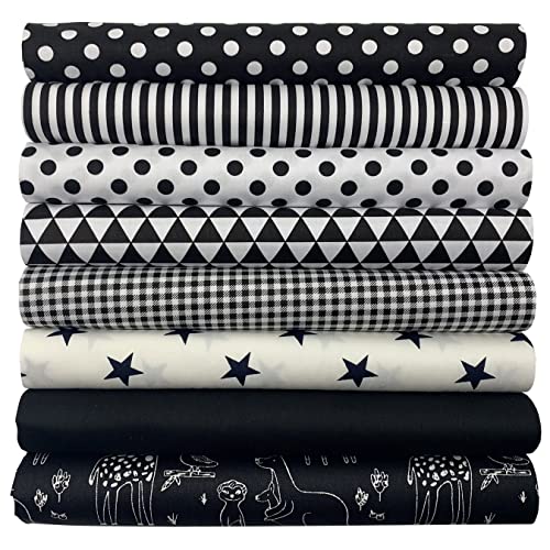 aufodara 8pcs Cotton Fabric Squares Patchwork 50 x 50cm Sewing Quilting Bundle DIY Crafting Fabric (Colors A)
