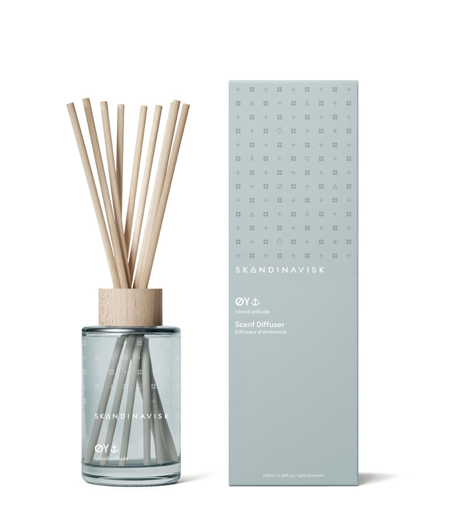 Skandinavisk HYGGE ‘Cosiness’ Reed diffuser with 8 Reeds, Lasts +3 Months, Scent Notes: Black tea and mint leaves, dried apples and baked cinnamon, 100 ml