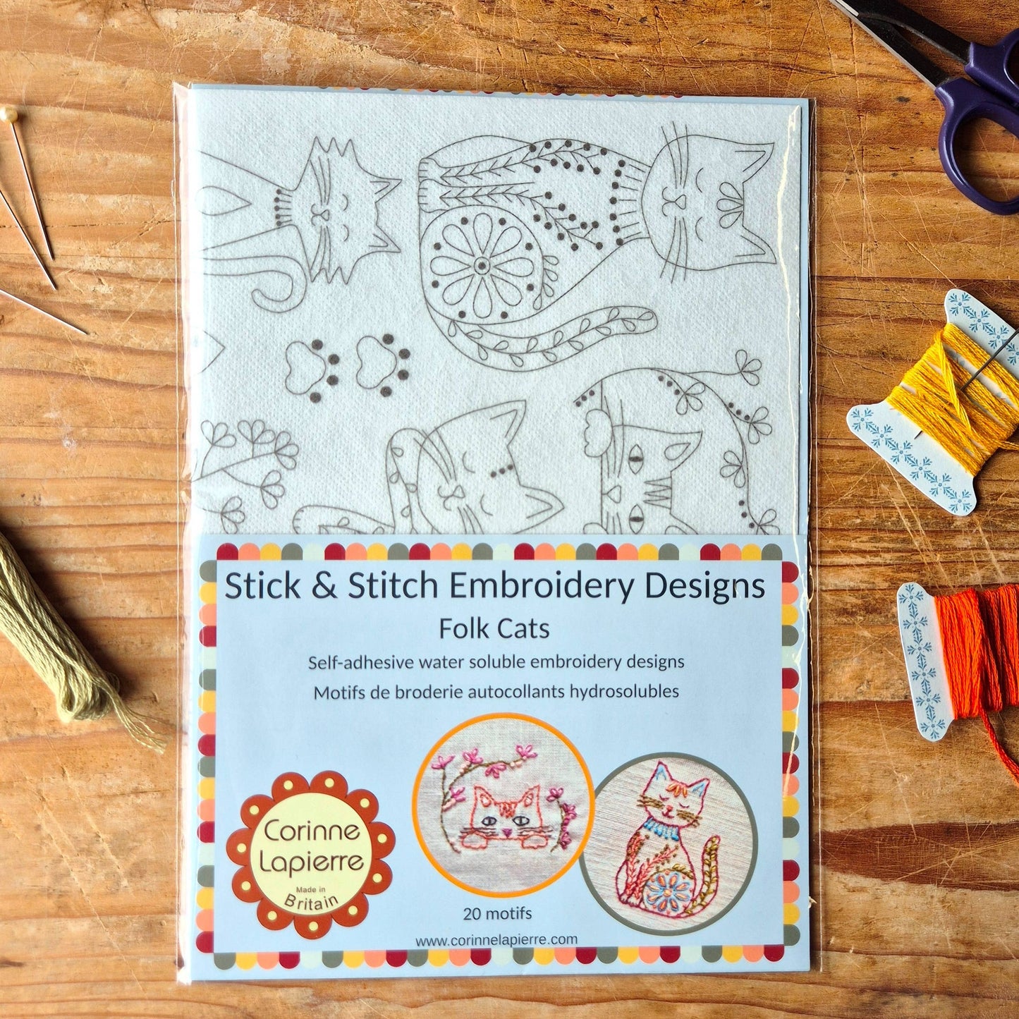 Stick and Stitch Embroidery: Folk Cats