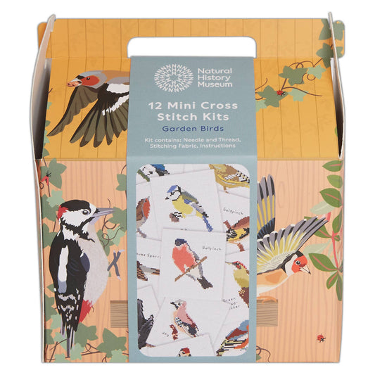Natural History Museum Cross Stitch, 12 Mini Designs, Birds
