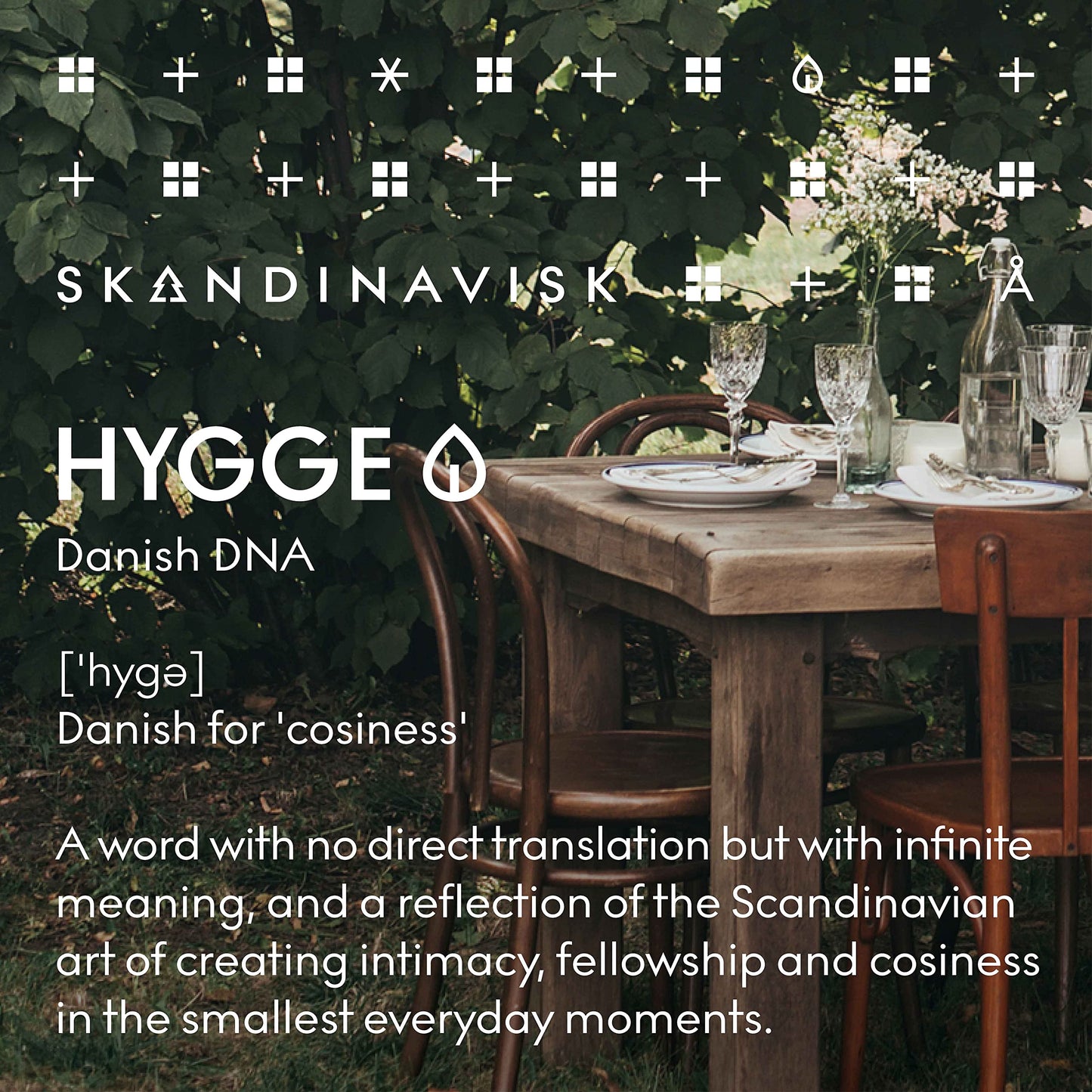 Skandinavisk HYGGE ‘Cosiness’ Reed diffuser with 8 Reeds, Lasts +3 Months, Scent Notes: Black tea and mint leaves, dried apples and baked cinnamon, 100 ml