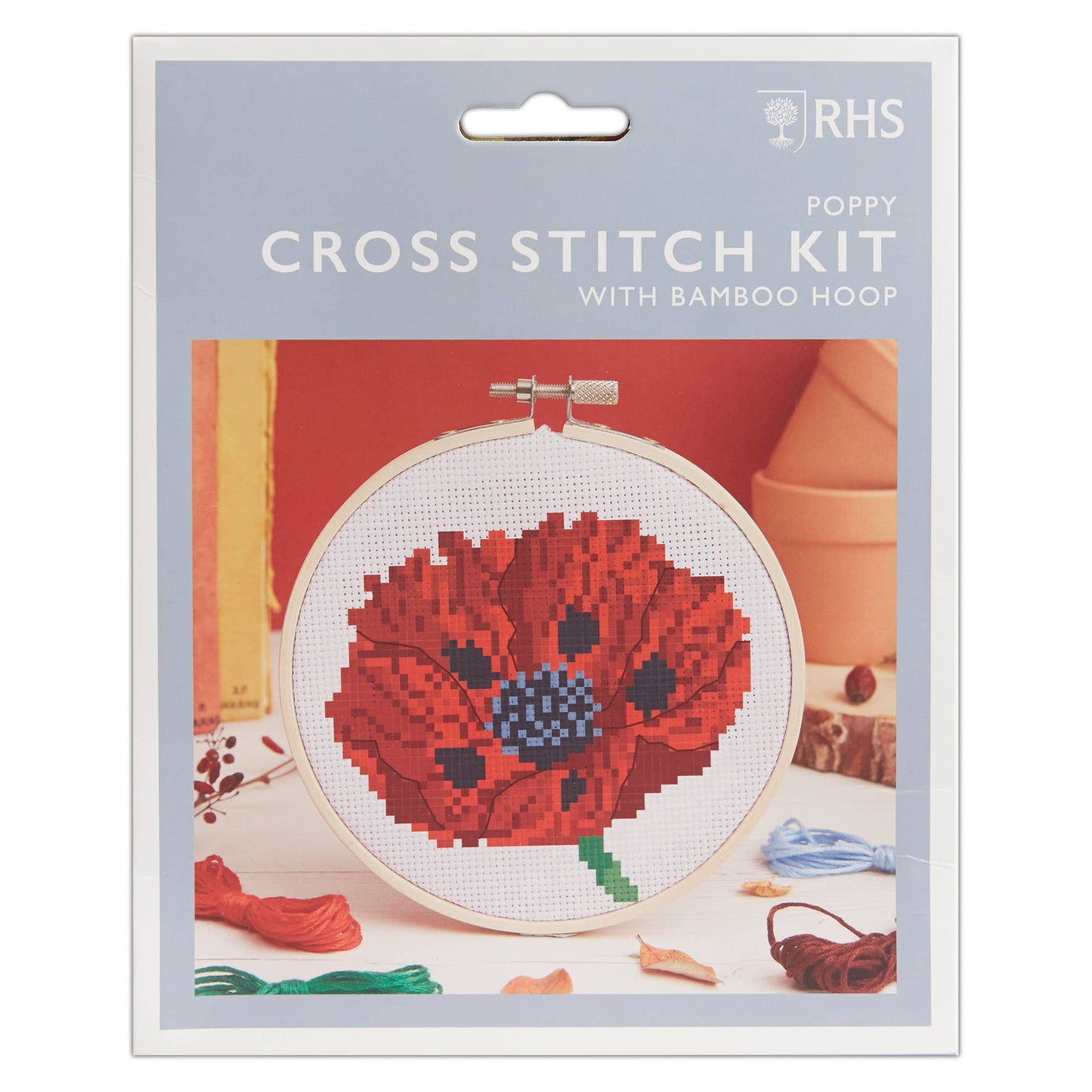 Royal Horticultural Society Cross Stitch, Poppy, 14cm