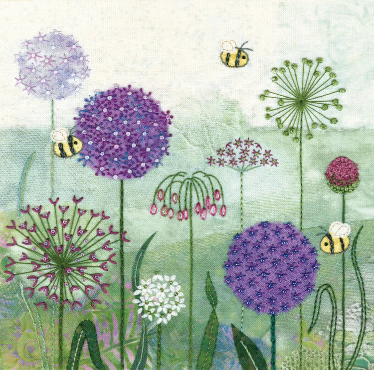 Alliums Fabric Panel Only, Beaks and Bobbins Design