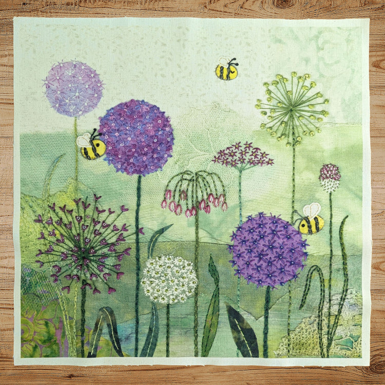 Alliums Fabric Panel Only, Beaks and Bobbins Design