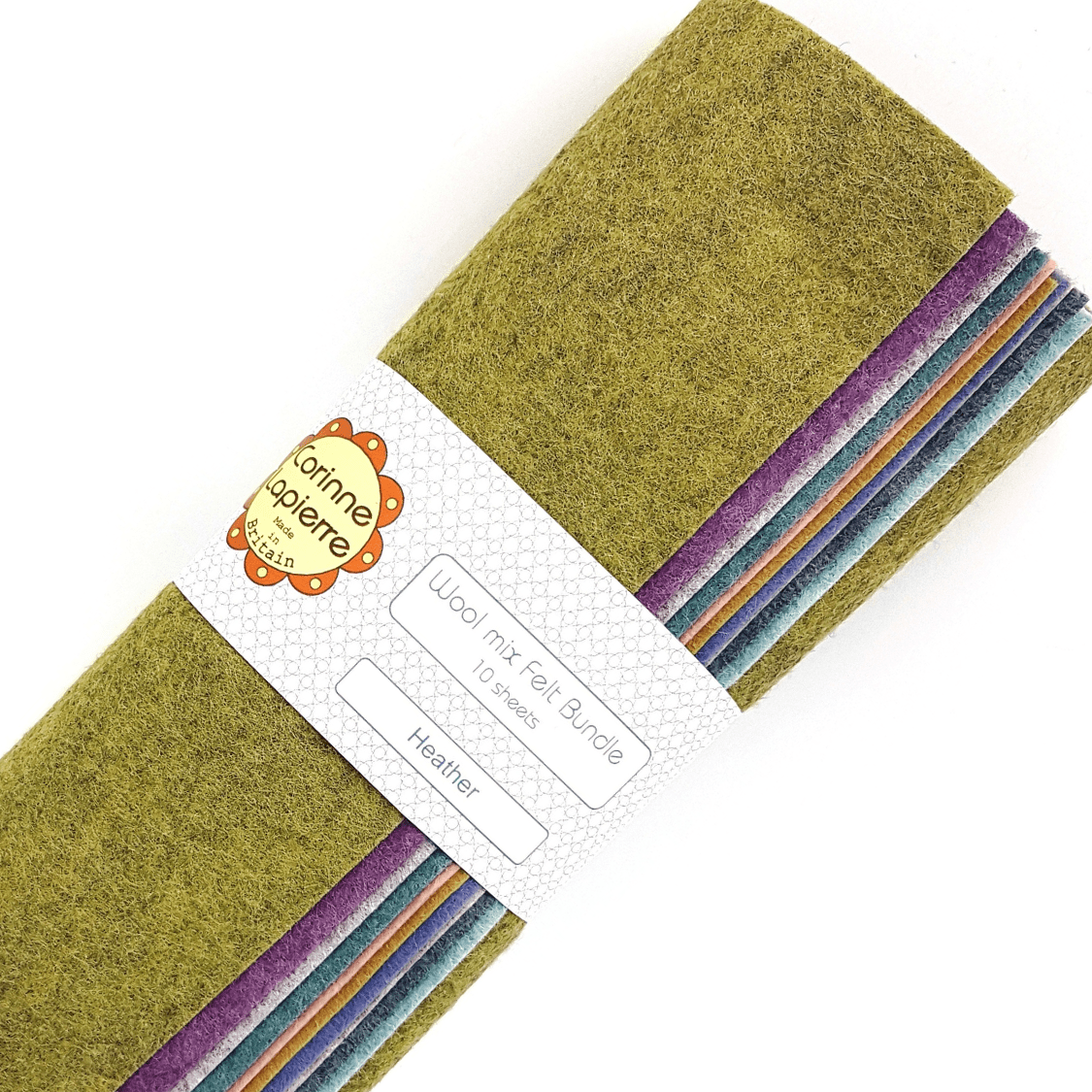 Choose from our mouth-watering range of felt bundles of 10 sheets. We only use the best, softest, easiest-to-use wool-mix felt. Each sheet is 22.5cm / 9" square.