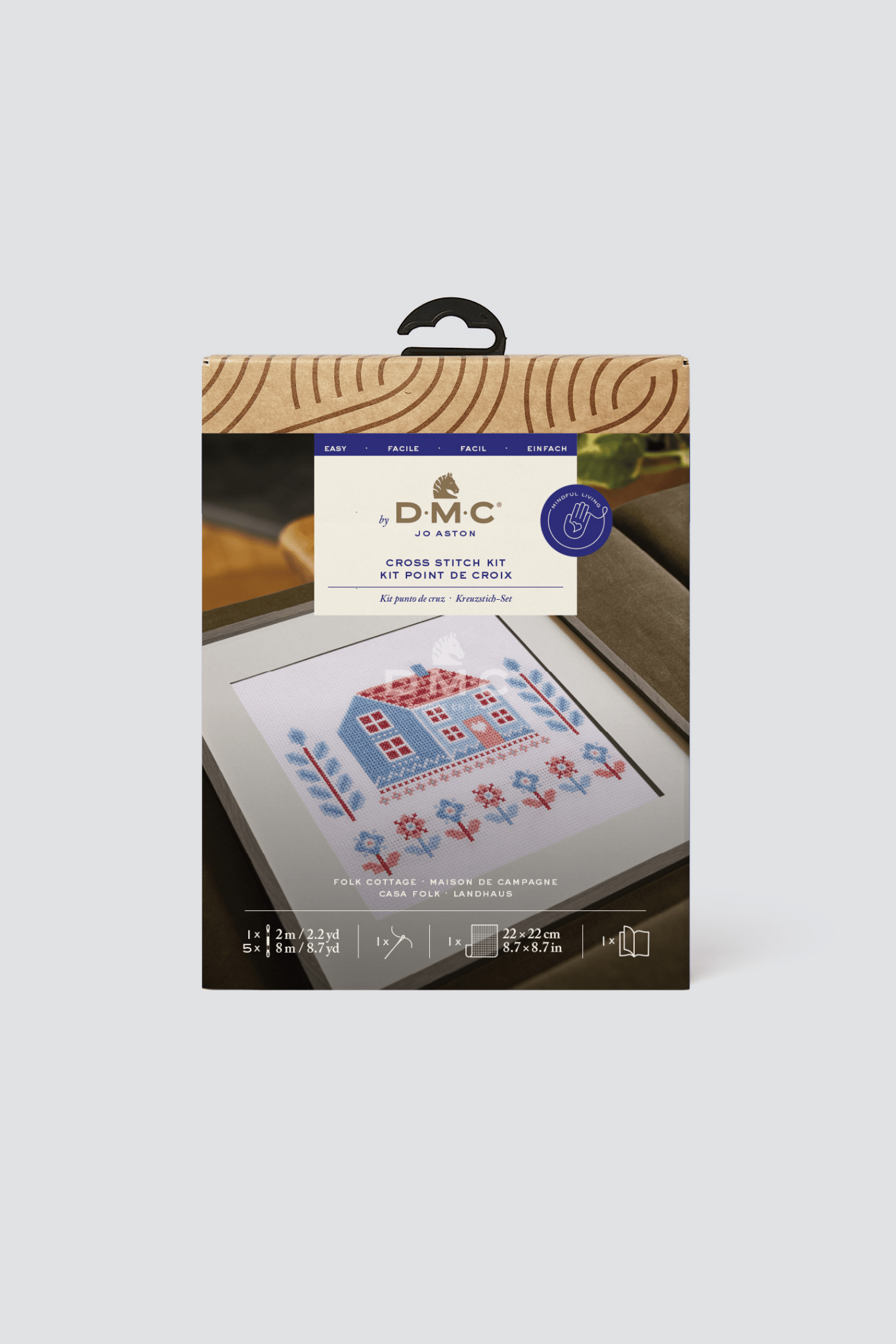 Little Blossom Shop now stock this sweet design with this easy cross stitch kit from Jo Aston. The kit contains everything you need to stitch the design including aida fabric and thread.