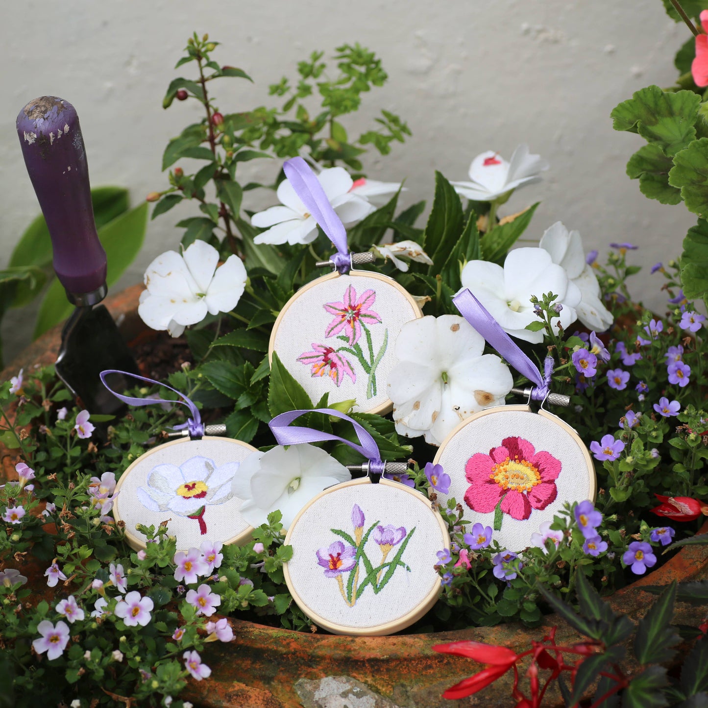 Royal Horticultural Society Embroidery Hoop Pastel Florals