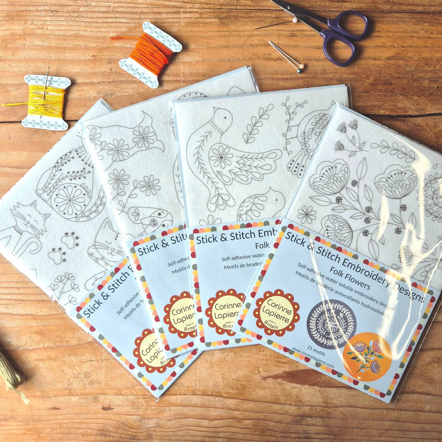 Stick and Stitch Embroidery: Folk Cats