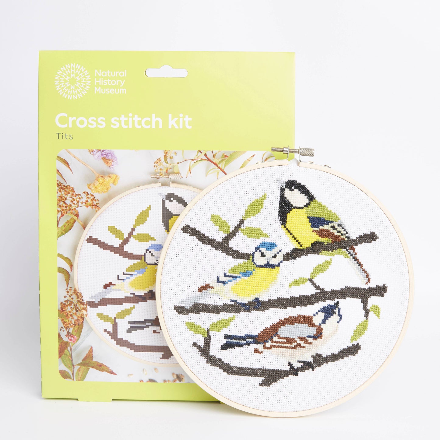 Natural History Museum Cross Stitch Kit, Tits Design 14cm