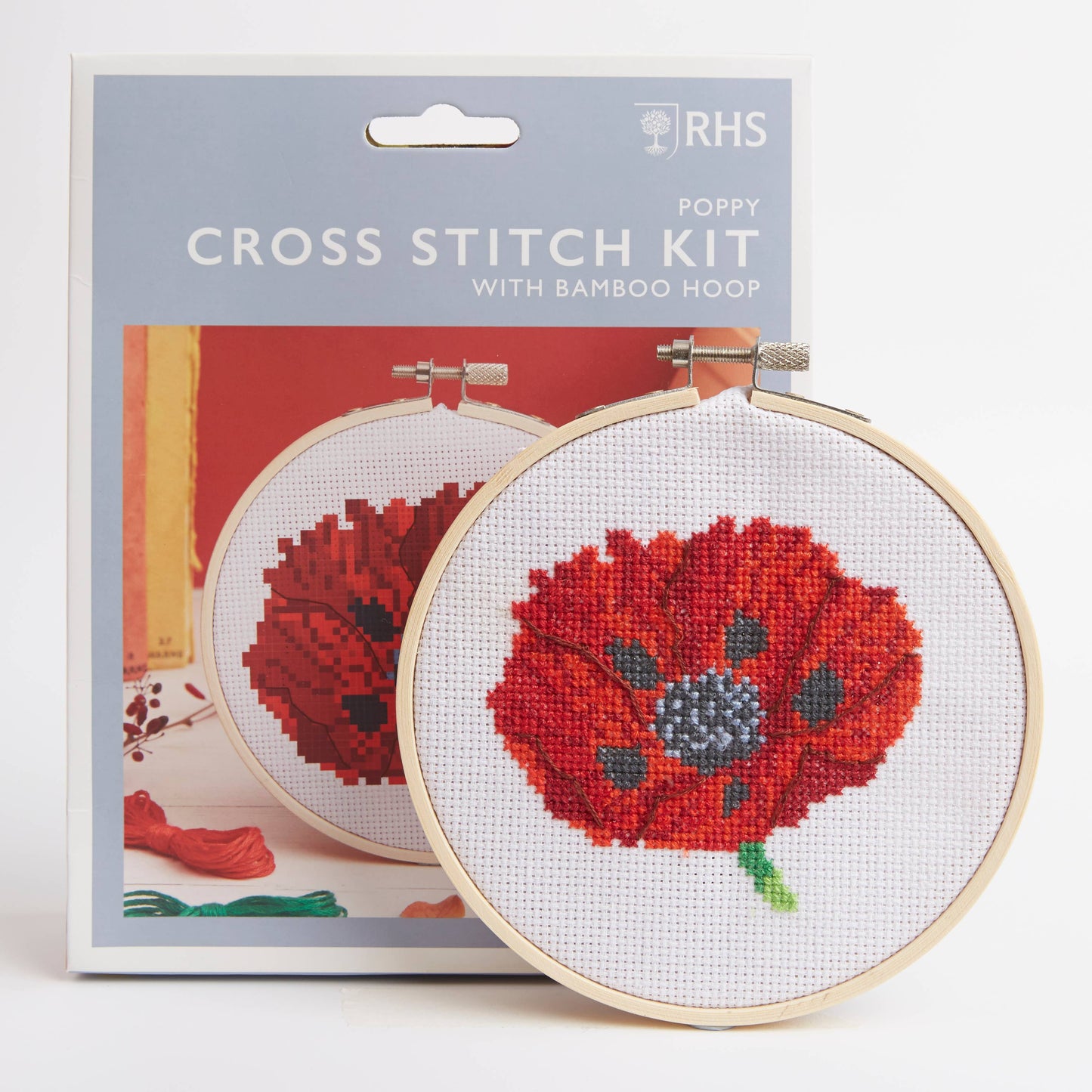 Royal Horticultural Society Cross Stitch, Poppy, 14cm