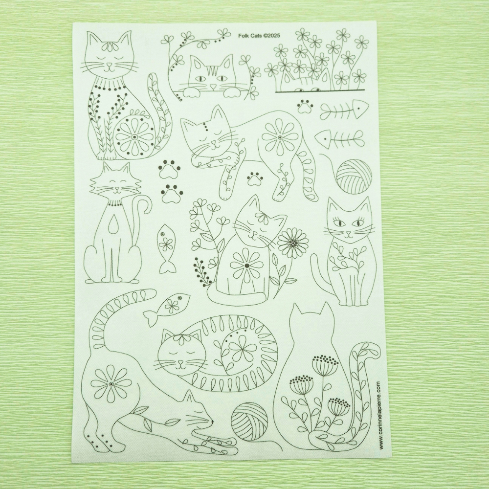 Stick and Stitch Embroidery: Folk Cats