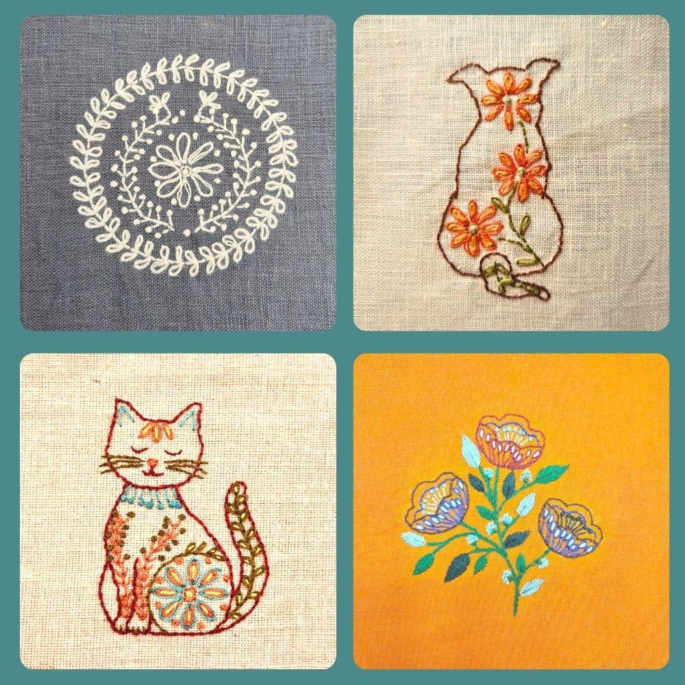 Stick and Stitch Embroidery: Folk Cats