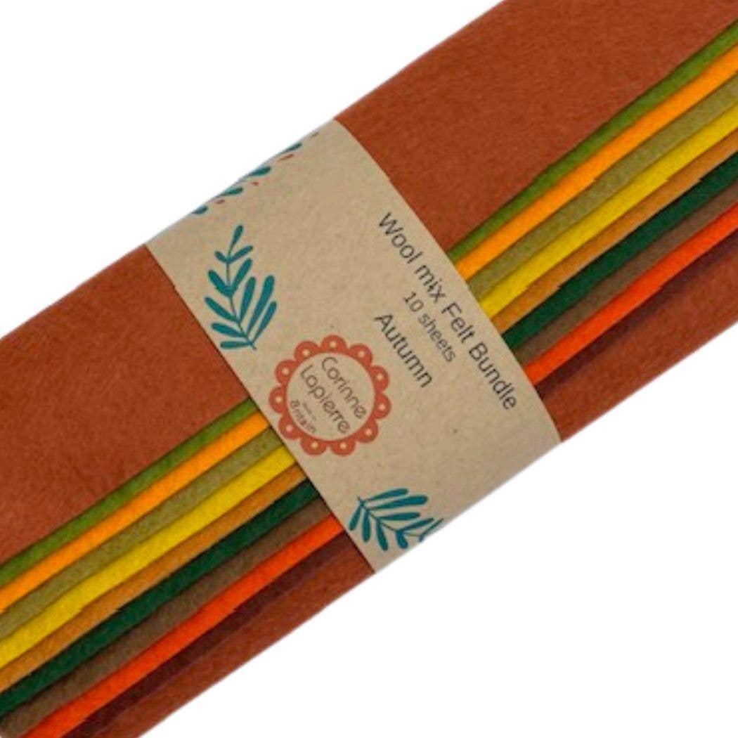 Felt Bundle of 10 Sheets - 13 themes: Autumn