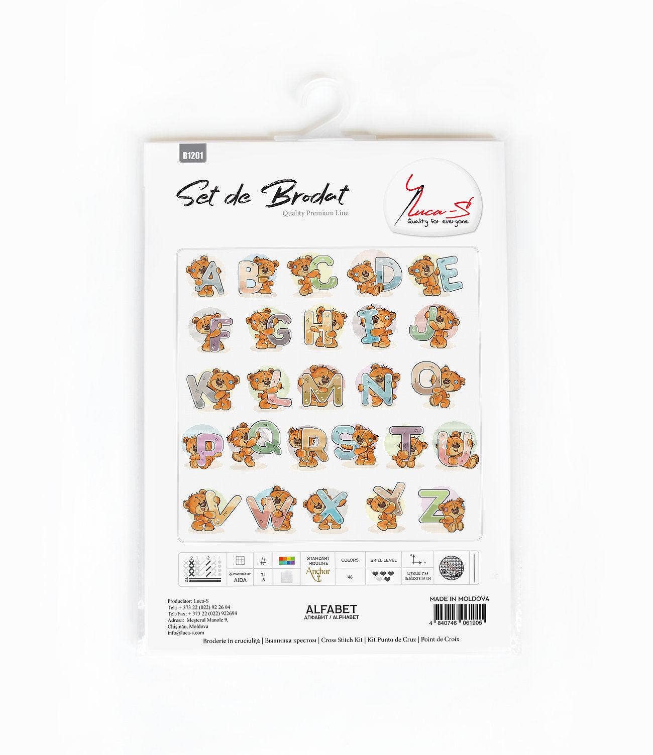 Cross Stitch Kit Luca-S - Alphabet, B1201