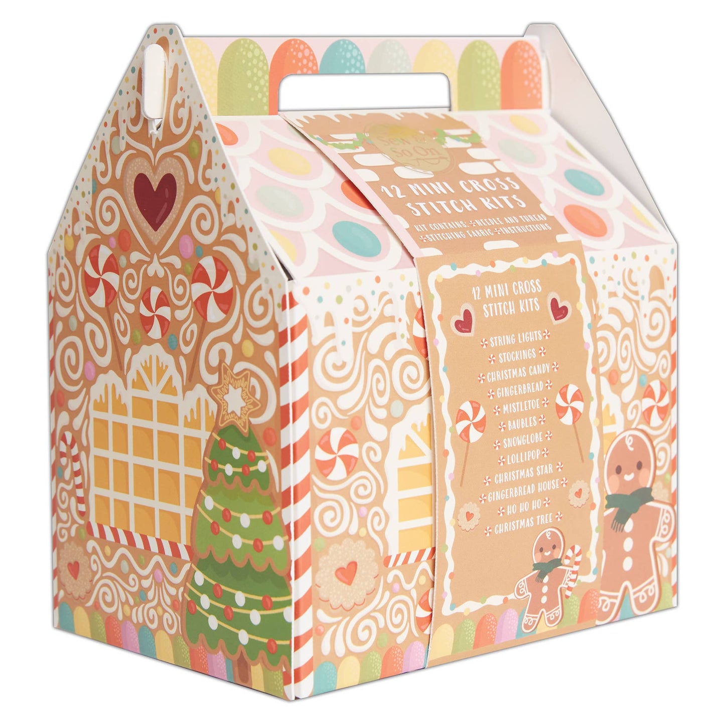 Sew & So On Mini Cross Stitch Kits 12 Designs Gingerbread