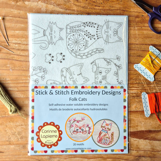 Stick and Stitch Embroidery: Folk Cats
