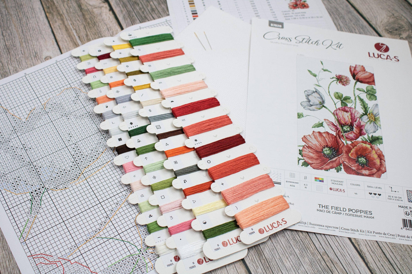 Cross Stitch Kit Luca-S - B7020, The Field Poppies