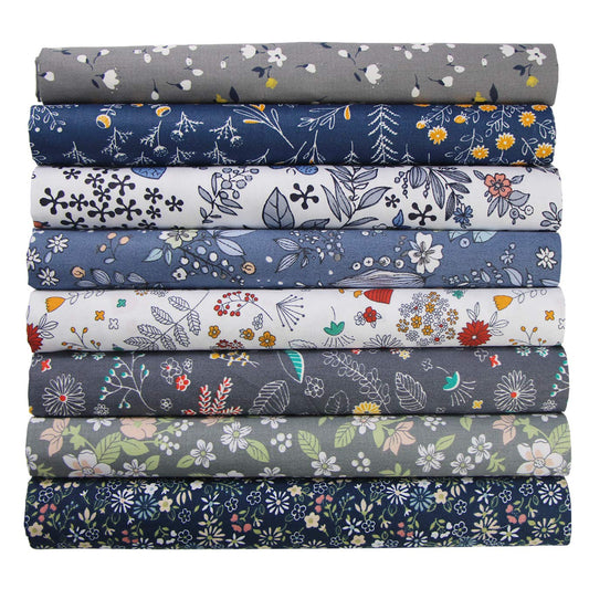 aufodara 8pcs Cotton Fabric Squares Patchwork 