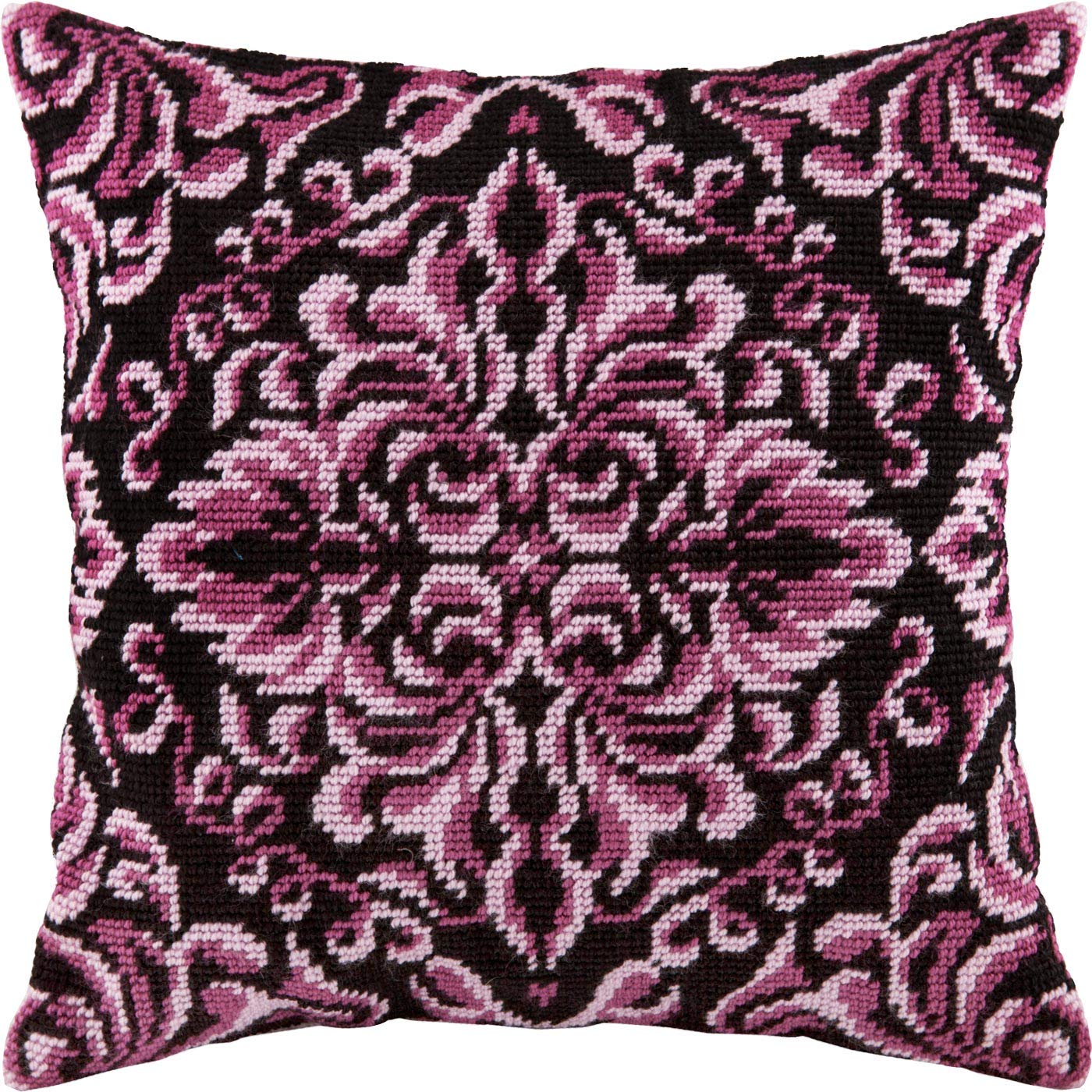 Brvsk Tehran. Stamped Cross-Stitch Kit w/Printed Tapestry Canvas (40 × 40 cm) — Stamped Cross-Stitch Cushion Kit for Creative Home Décor — Needlework Kit for Adult Beginners