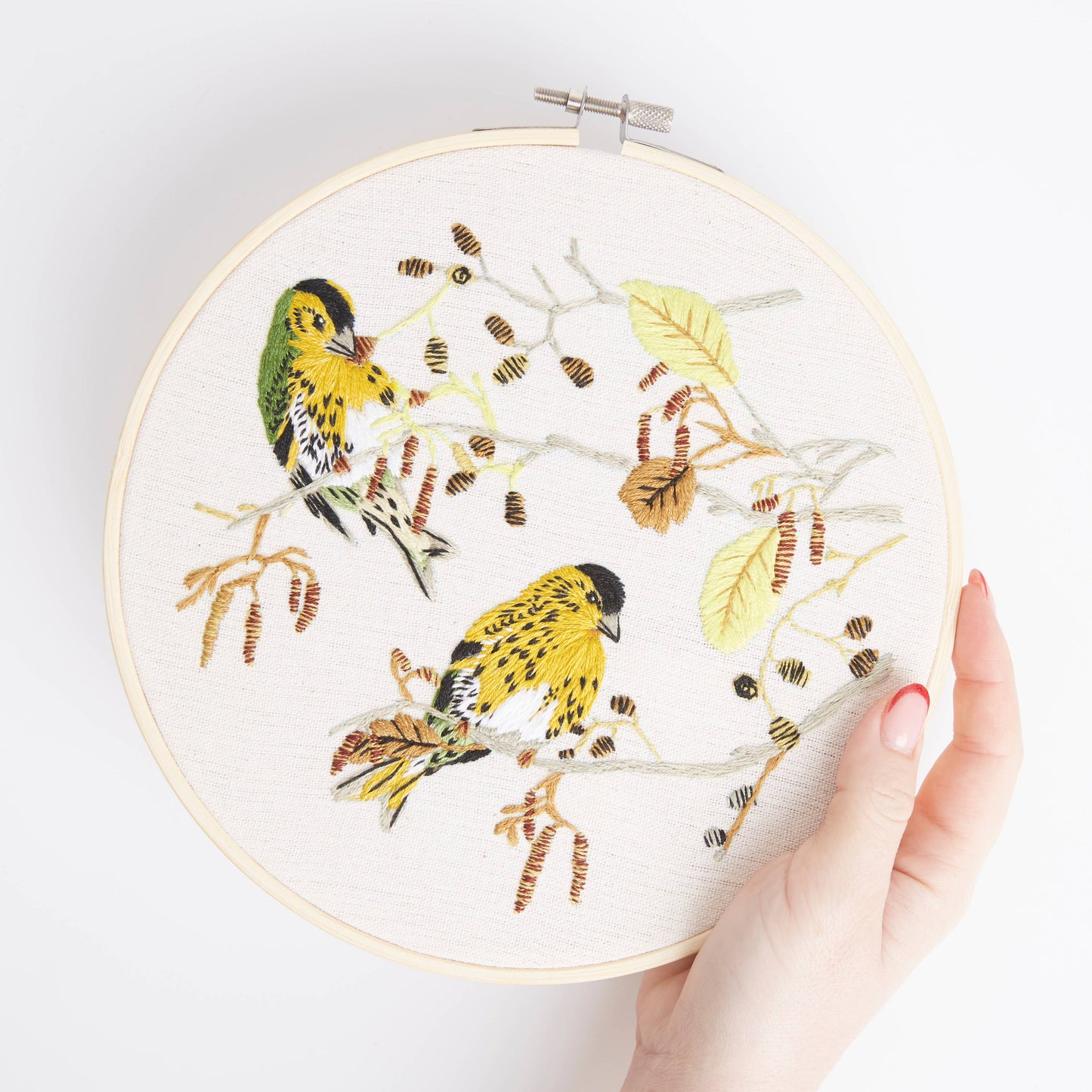Natural History Museum Embroidery Hoop Kit, Siskins 8"