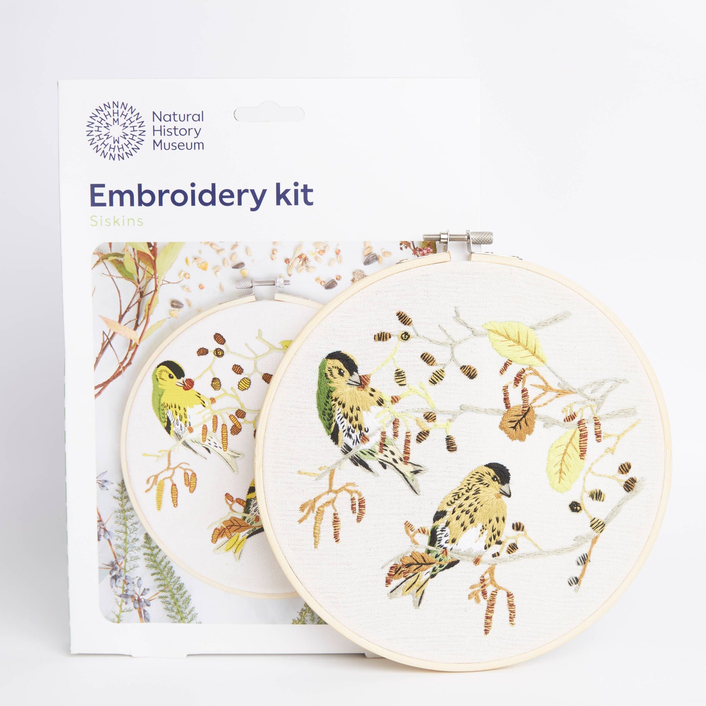 Natural History Museum Embroidery Hoop Kit, Siskins 8"