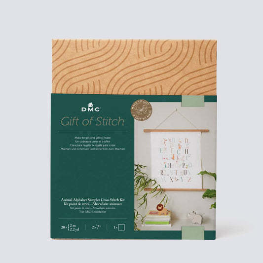 Little Blossom Shop now stock this modern take on the classic cross stitch sampler that will become a treasured heirloom by DMC. Ribbon and gift tag included. 