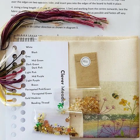 Clover Meadow Stitch Kit Beaks and Bobbins design