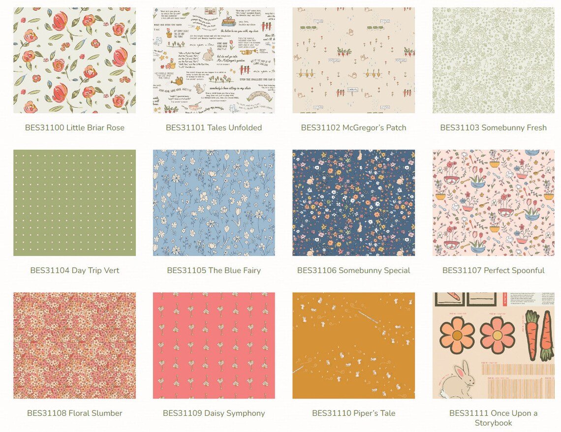 Bedtime Stories - Fat Quarter  Fabric Wonders