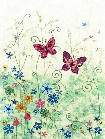 Blue Meadow embroidery stitch kit