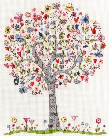 Bothy Threads Love Tree cross stitch kit