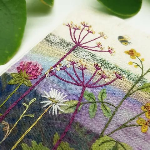 Clover Meadow Stitch Kit Beaks and Bobbins design