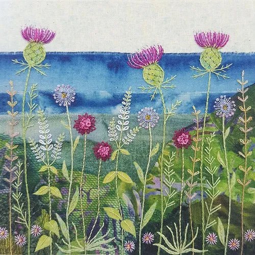 Cornish Coast embroidery Stitch Kit Beaks and Bobbins design