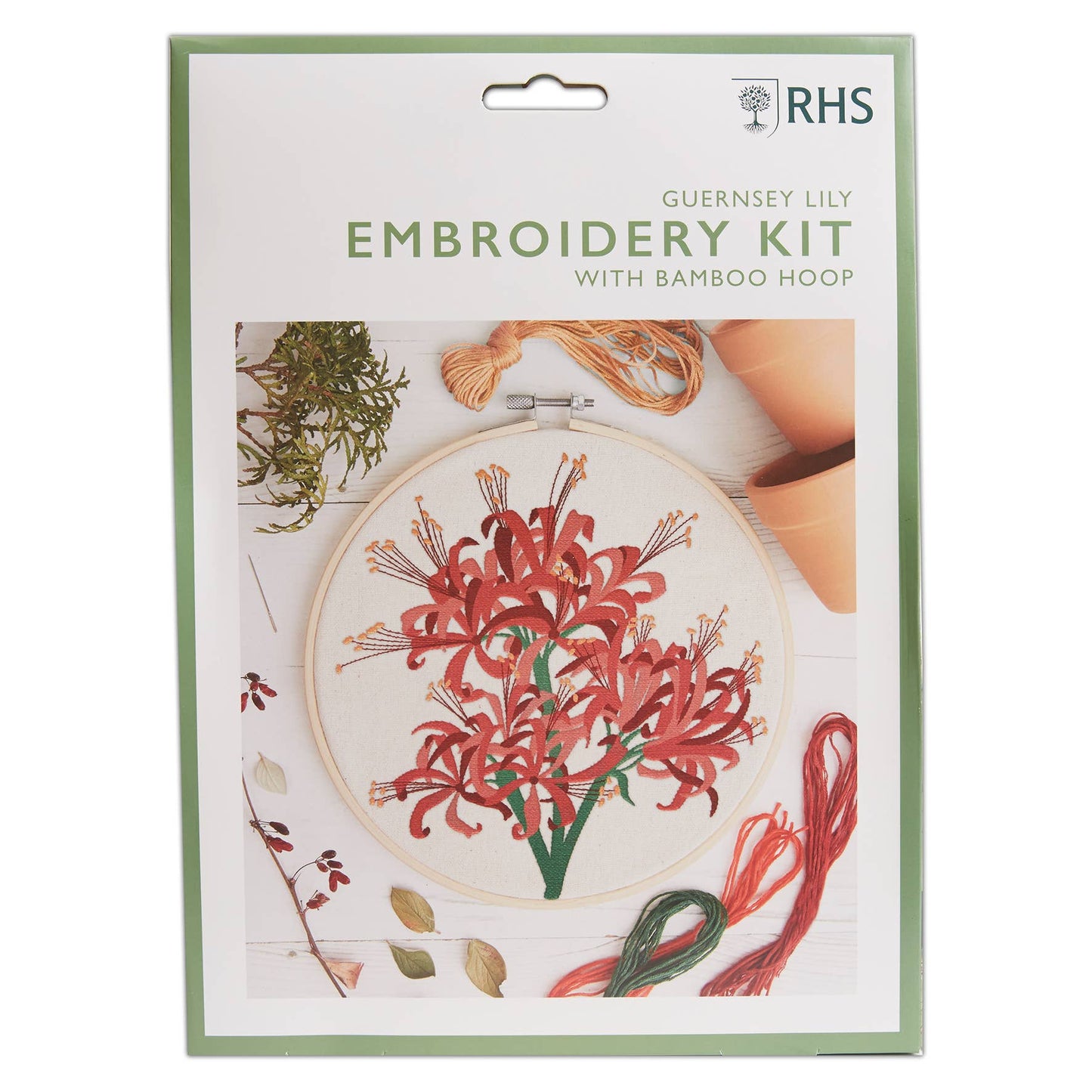 Royal Horticultural Society Embroidery Hoop, Guernsey Lily