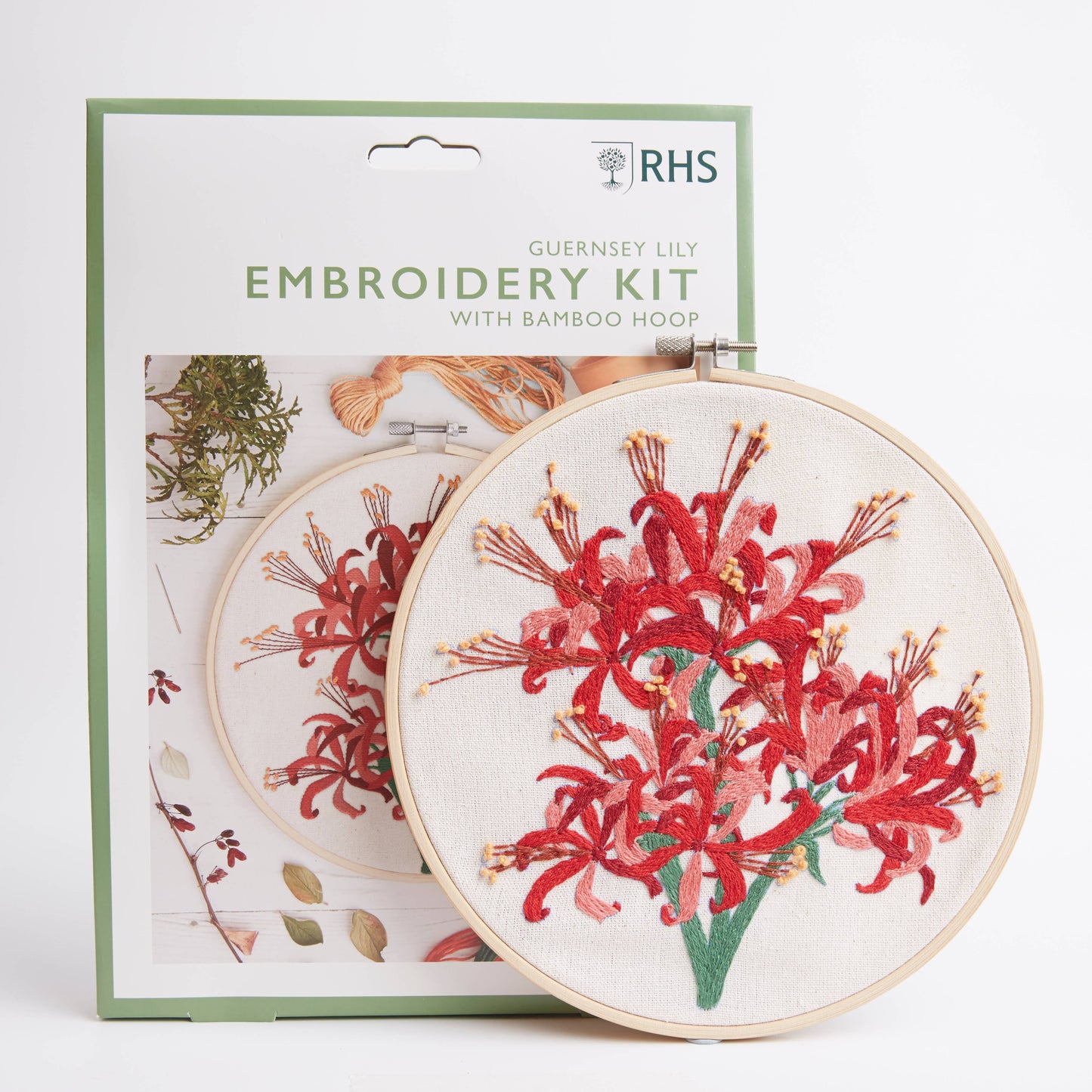 Royal Horticultural Society Embroidery Hoop, Guernsey Lily