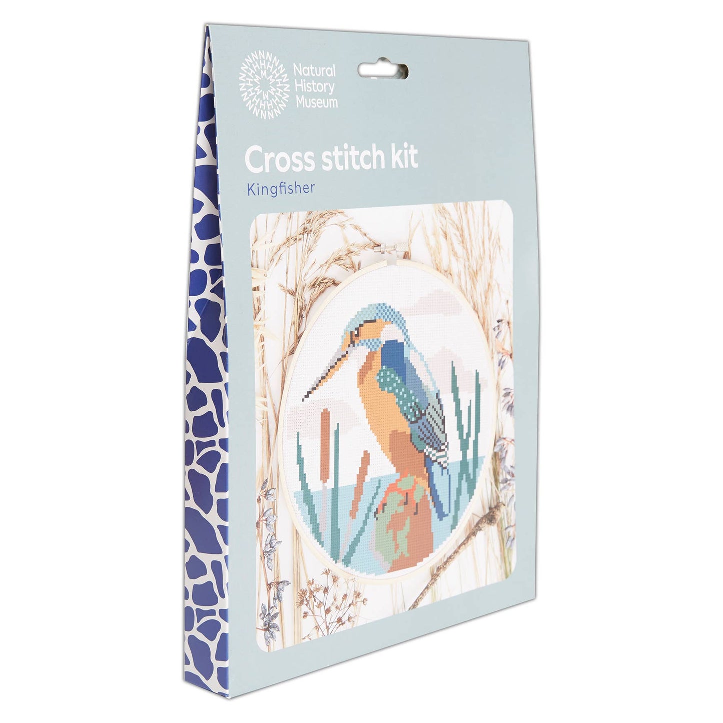 Natural History Museum Cross Stitch Kit, Kingfisher, 14cm