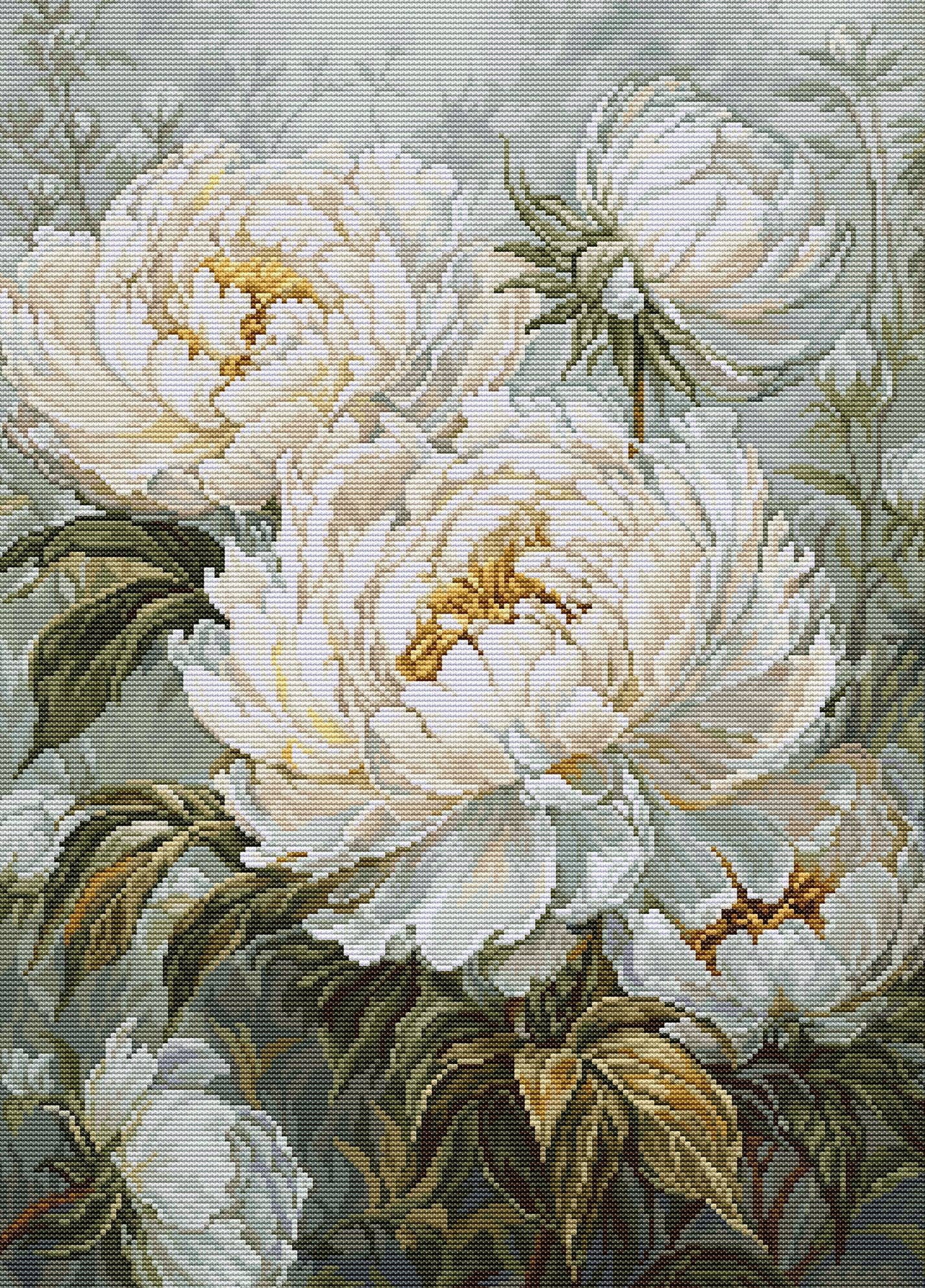 Petit Point Kit - The Light of Spring Peonies G715