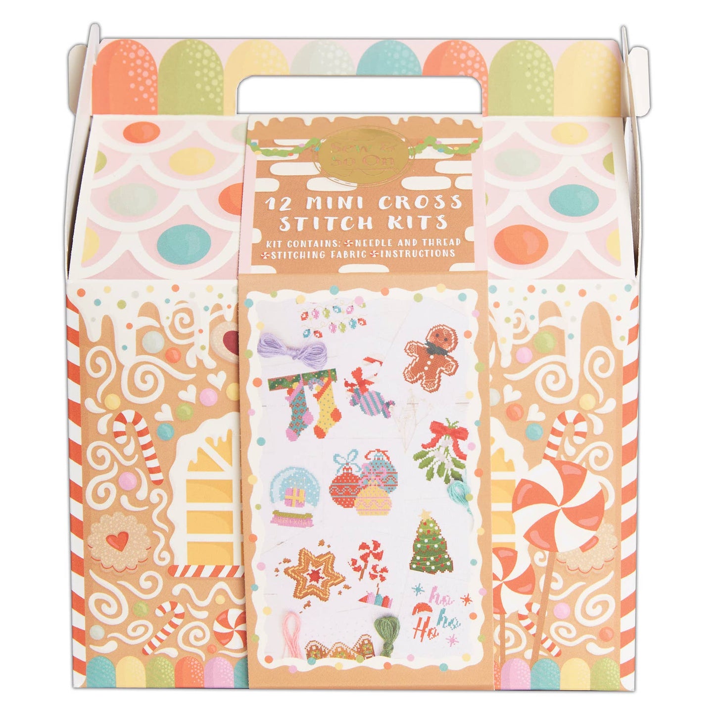 Sew & So On Mini Cross Stitch Kits 12 Designs Gingerbread