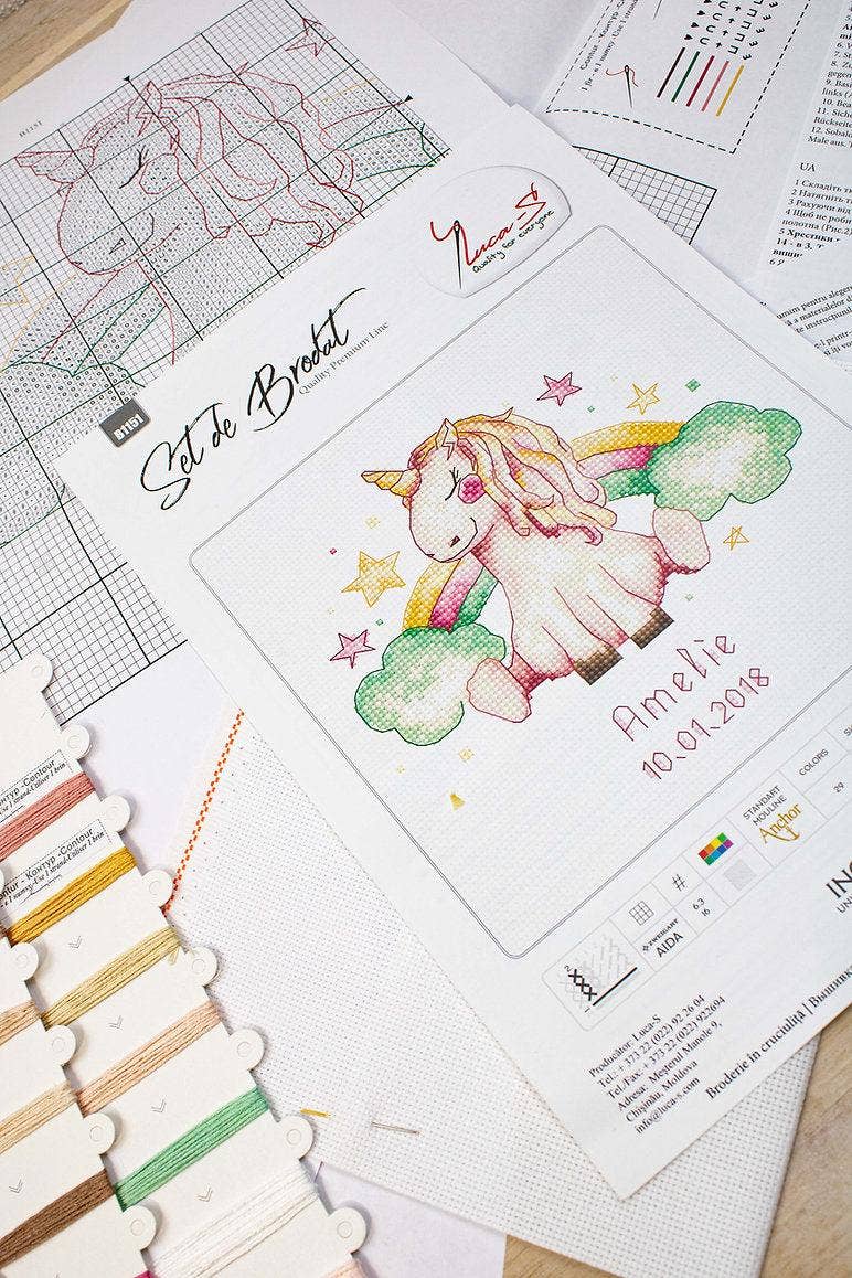 Cross Stitch Kit Luca-S - Unicorn, B1151
