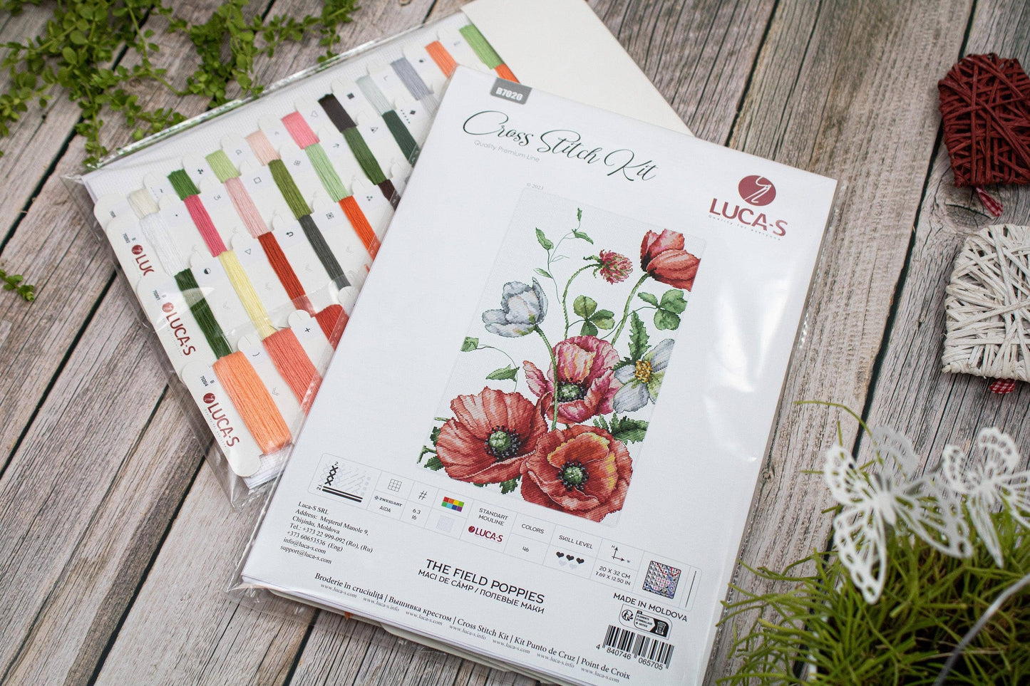 Cross Stitch Kit Luca-S - B7020, The Field Poppies