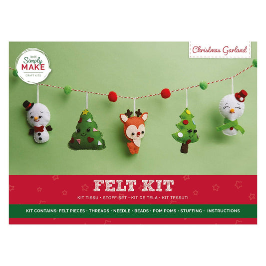 Simply Make Garland Kit, Christmas, Single Craft Kit Set