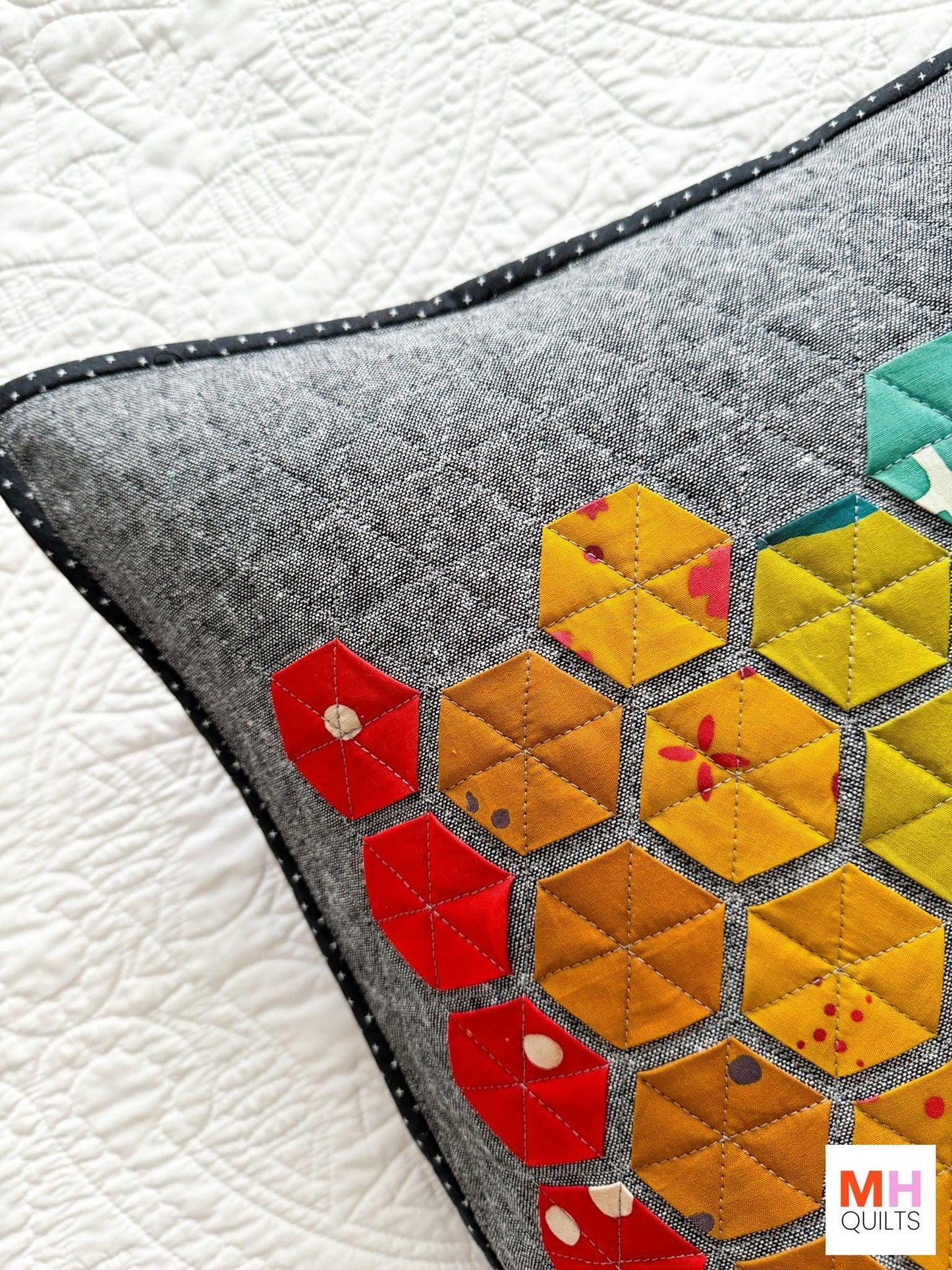 Hexie Pillow Quilt Pattern - Modern Handcraft