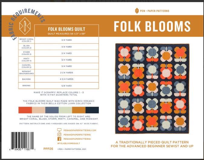 Folk Blooms Quilt Pattern - Pen + Paper Patterns