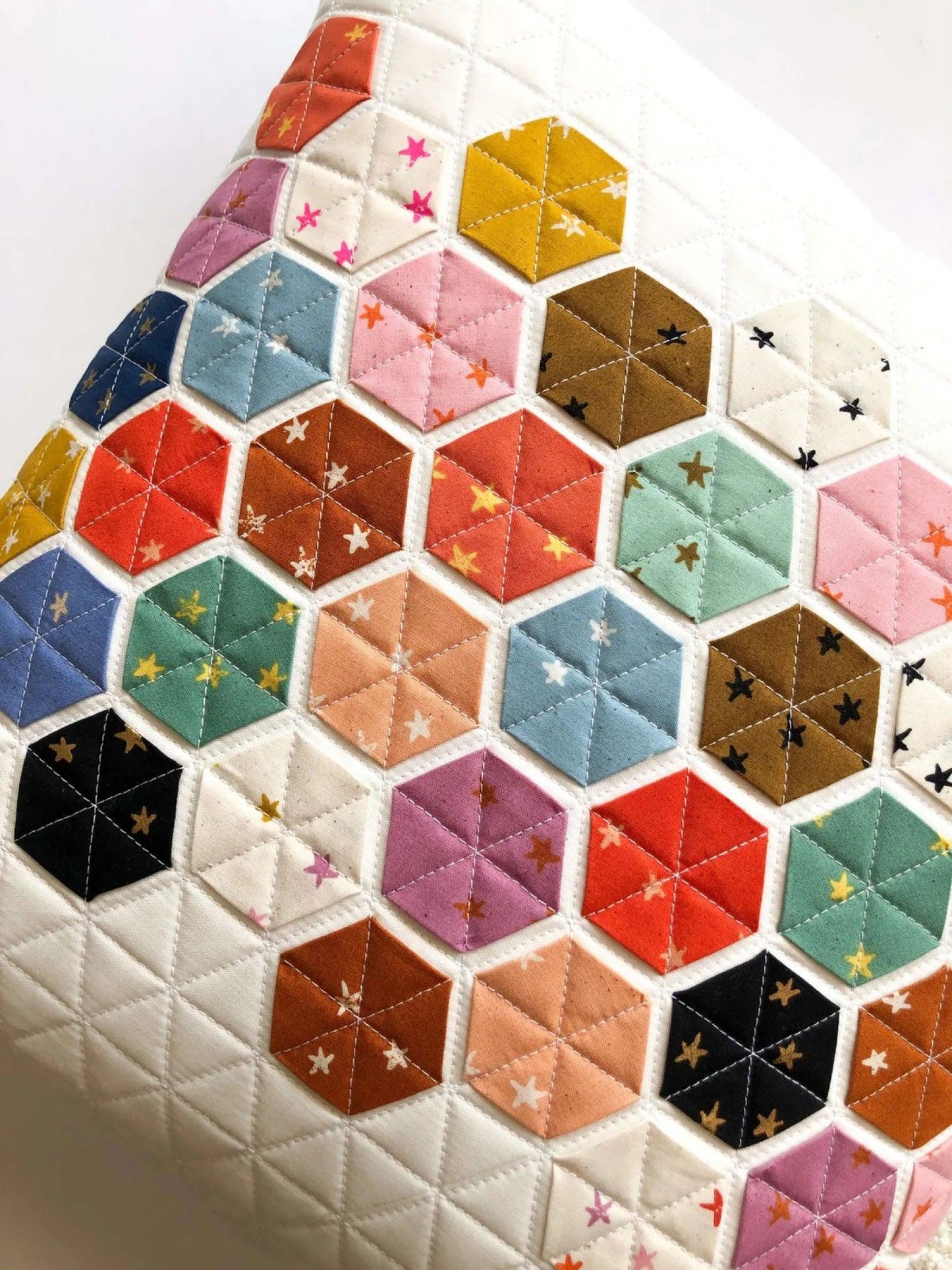 Hexie Pillow Quilt Pattern - Modern Handcraft