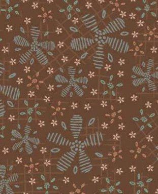 Red Floral Cotton Fabric: Lynette Anderson Quilting Material